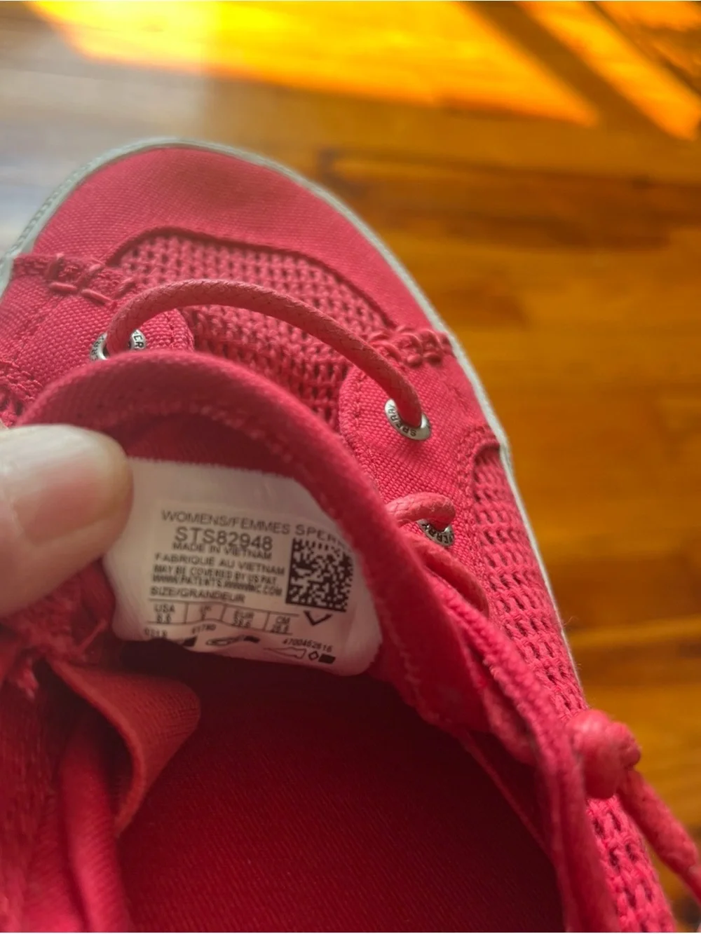 Sperry Women’s Red Mesh Boat Shoes